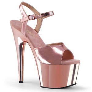 Rose Gold Platform High Heel Shoes